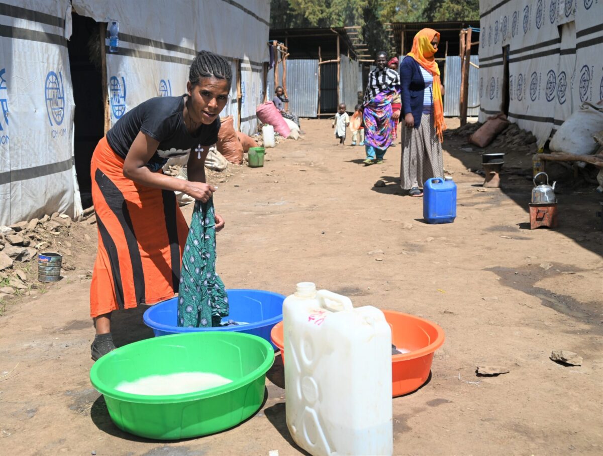 Ethiopia, North Gondar, Debark refugee camp, 26.02.2020
water remains a vital resource in the refugee camps since many arrive with nothing. Clean water also ensure families maintain hygiene and it keeps away water borne disease. More than 600 families now call Debark refugee camp home after they fled fighting in Tigray